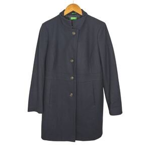 United Colors of Benetton Navy Blue Wool Blend Peacoat  Sz 12